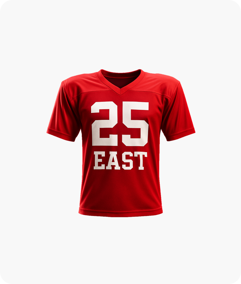 Sports jersey with EAST 25